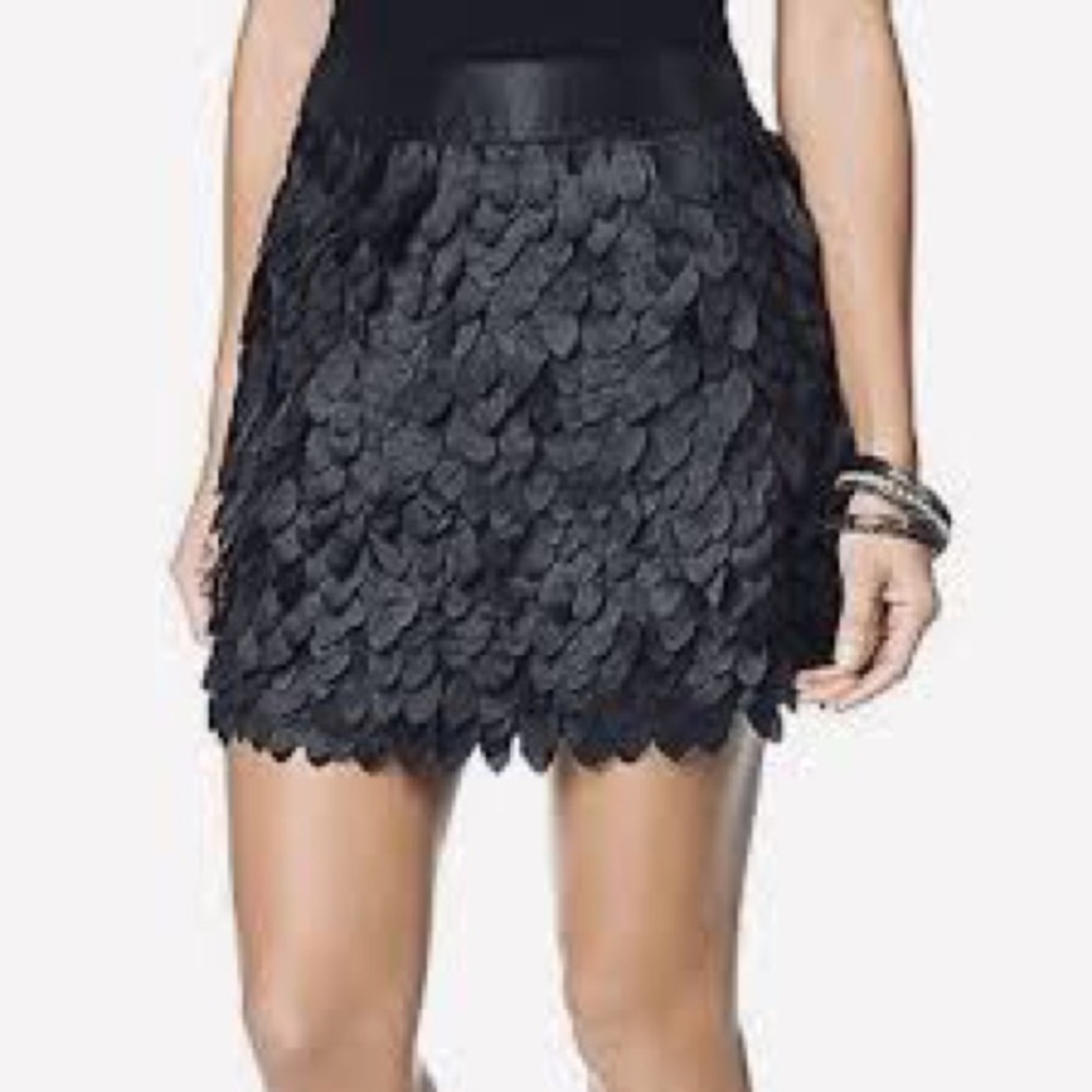 Kardashian Black Feathered Skirt